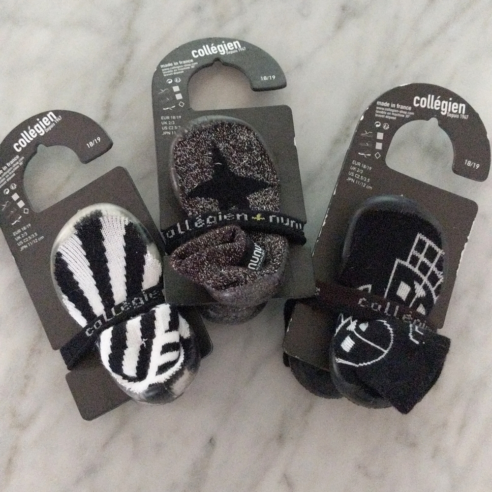 NWT Collegien Chaussons Big Star Brillants / Skull Nununu
